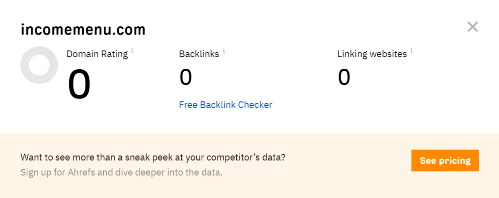 ahrefs domain ratings checker my domain rating shows as 0 in ahref's domain rating checker.